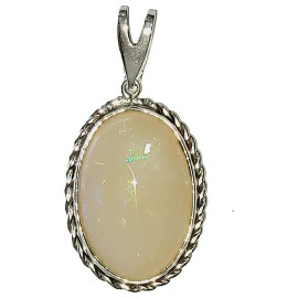 PINGENTE OPALA OVAL EM PRATA 925 - ID 6844
