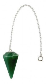 Pendulo Quartzo Verde Em Prata 925 - Id 5696