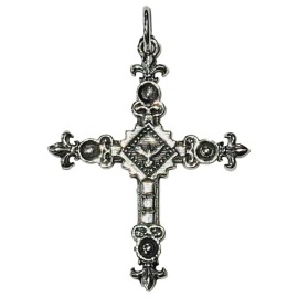 PINGENTE CRUZ FENIX COM PONTA LIZ EM PRATA 925 - ID 6893