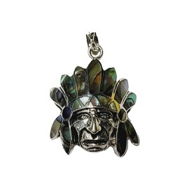 PINGENTE ABALONE INDIO EM PRATA 925 - ID 6514