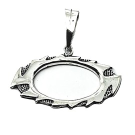 Pingente Trabalhado Surf Grande Em Prata - Id 5285