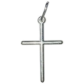 PINGENTE CRUZ LISA EM PRATA 925 - ID 6813