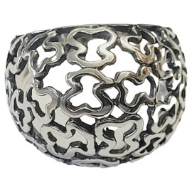 ANEL TRABALHADO EM PRATA 925 - ID 6690