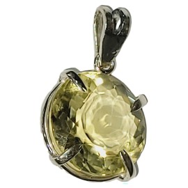 PINGENTE GREEN GOLD REDONDO EM PRATA 925 - ID 6872