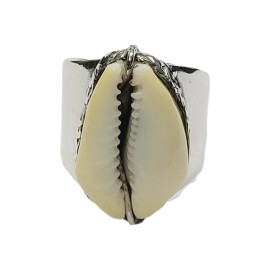 ANEL BUZIO BRANCO LISO EM PRATA 925 - ID 6036