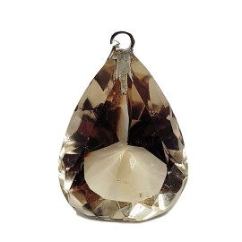 Pingente Citrino Gota Facetada Em Prata 925 - Id 5412