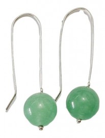 Brinco Quartzo Verde Em Prata 925 - Id 5683
