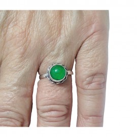  ANEL JADE NATURAL EM PRATA 925 - ID 6356 