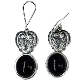 Brinco Onix Arabesco Em Prata 925 - Id 5430