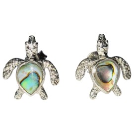 BRINCO ABALONE TARTARUGA TARRAXA EM PRATA 925 - ID 7049