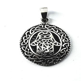 Pingente Mandala M�o De Fatima Em Prata  - Id 5287