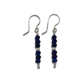 Brinco safira zirconia Palito Em Prata  - Id 5827