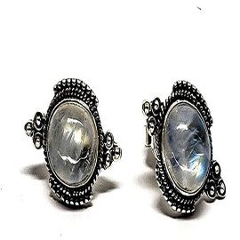 Brinco Pedra Da Lua Tarracha Em Prata - Id 5228