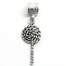 Pingente Pirulito Do �re Com Separador  Prata 925 - Id 4326