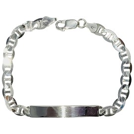 PULSEIRA CHAPA ELO TRAVADO EM PRATA 925 - ID 6818