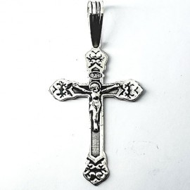 Pingente Crucifixo Em Prata 925 - Id 5073
