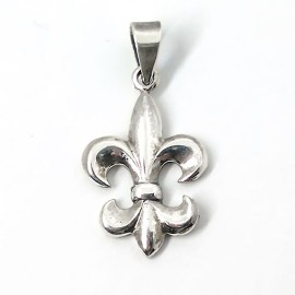 Pingente Flor De Liz Em Prata - Id 4563