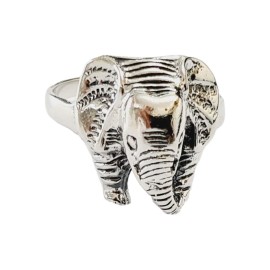 Anel Elefante Em Prata 925 - Id 5658