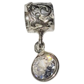 PINGENTE BERLOQUE ZIRCONIA  EM PRATA 925 - ID 7074