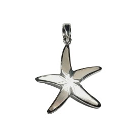 PINGENTE MADRE PEROLA ESTRELA DO MAR EM PRATA 925 - ID 6604