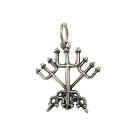 PINGENTE TRIDENTE MANDALA EM PRATA 925 - ID 6574