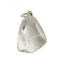  PINGENTE CRISTAL DE ROCHA NATURAL EM PRATA 925 - ID 6333 