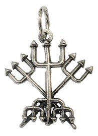 Pingente Tridente Mandala Em Prata 925 - Id 6574