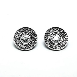 Brinco Pizza Sol Em Prata - Id 5207