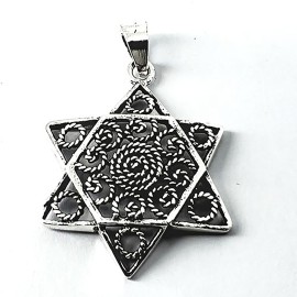 Pingente Estrela De Davi Em Prata 925 - Id 5072