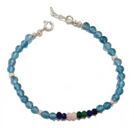 Pulseira Apatita  Em Prata 925 - Id 5704