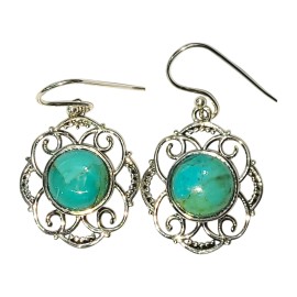 BRINCO TURQUESA EM PRATA 925 - ID 7034