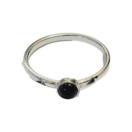 Anel Onix Caboch�o Em Prata 925 - Id 5909