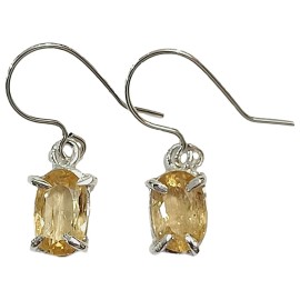 BRINCO TOPAZIO IMPERIAL OVAL EM PRATA 925 - ID 6748