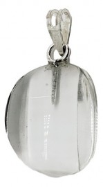 Pingente Cristal Oval  Em Prata 925 - Id 5426