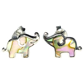 BRINCO ABALONE ELEFANTE TARRAXA EM PRATA 925- ID 7143