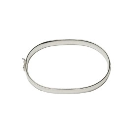 PULSEIRA BRACELETE MEIA CANA EM PRATA 925 - ID 6460 