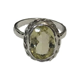 ANEL GREEN GOLD  LAPIDADA EM PRATA 925 - ID 6194