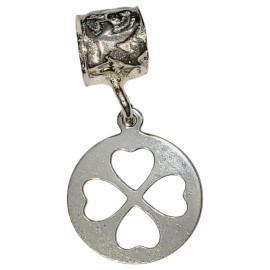 PINGENTE BERLOQUE TREVO  EM PRATA 925 - ID 6183