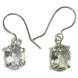 BRINCO AGUA MARINHA OVAL EM PRATA 925 - ID 6752