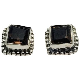 BRINCO QUARTZO FUME EM PRATA 925 - ID 6672