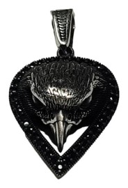 Pingente Aguia Com Zirconia Negra Em Prata 925 - Id 6145