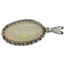 PINGENTE OPALA OVAL EM PRATA 925 - ID 6849