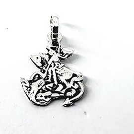 Pingente S�o Jorge Mini Em Prata - Id 5275