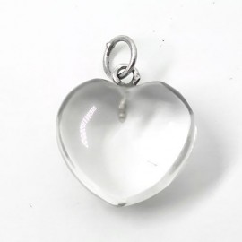 Pingente Cristal De Rocha Corao Rolado - Id 3673 