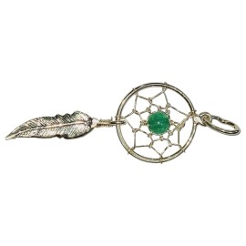 PINGENTE FILTRO DO SONHOS EM PRATA 925 PEDRA:JADE