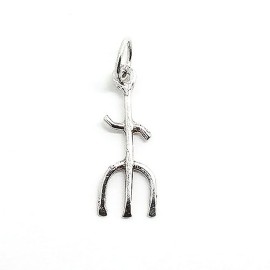 Pingente Tridente Da Pomba Gira Prata - Id 4325