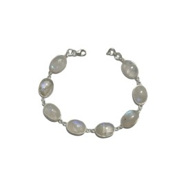 Pulseira Pedra Da Lua Em Prata - Id 5583