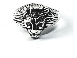 Anel Leo Com Zirconia Em Prata 925 - Id 5126