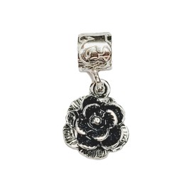 Pingente Rosa Da Pomba Gira Prata 925 - Id 4278