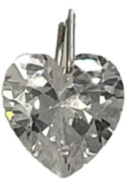 Pingente Zirconia Cora��o Em Prata 925 - Id 6155